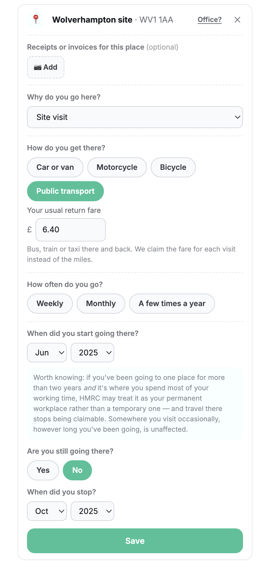 After: how do you get there, public transport, fare